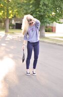 camp beverly hills sweatshirt and purple jeans.jpg