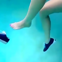 Sarah D Wearing Her Keds In The Pool.mp4