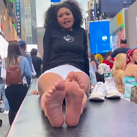 Public ebony feet.mp4