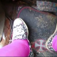 pink knee high socks and flower converse revving .wmv.mp4