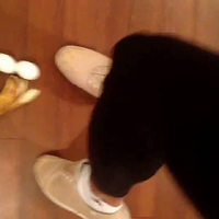 crushing a banana and two eggs with my sexy tan keds champion sneakers....mp4