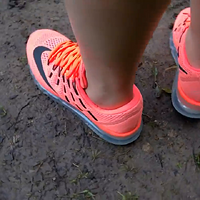 her nike airmax 2016 running in river.mp4