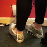 Shoeplay With Well-Worn Silver Nike Air Max.mp4