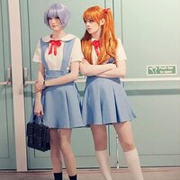 Rei Ayanami in her school uniform from Neon Genesis Evangelion.JPG