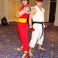 Girl cosplaying as Guy from the Final Fight series and the Street Fighter franchise.jpg