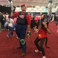 Girl cosplaying as Diddy Kong from the Donkey Kong franchise and the Mario spinoff games like ...jpg