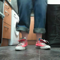 Foot Princess flaunts grubby feet and Abuses Converse trainers.mp4