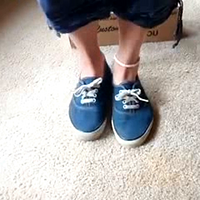 Roxy's vintage Van's shoe play.mp4