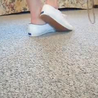trashed white leather Keds jump rope.mp4